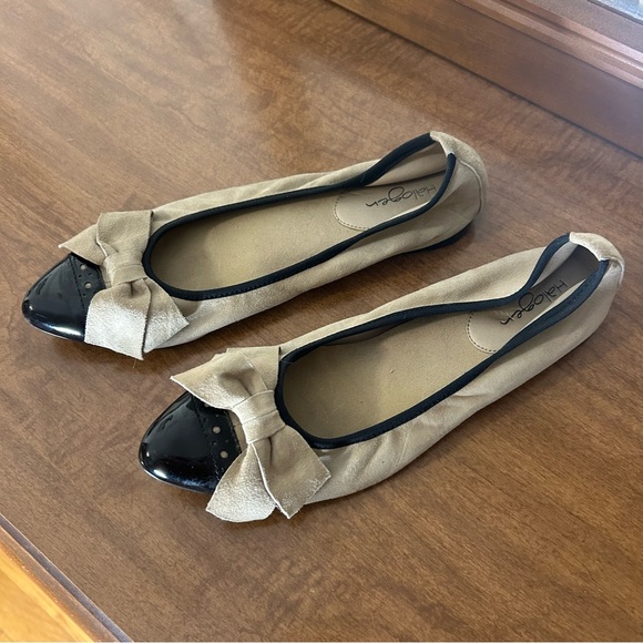 Suede Pointed Toe Bow Flats - Picture 7 of 7